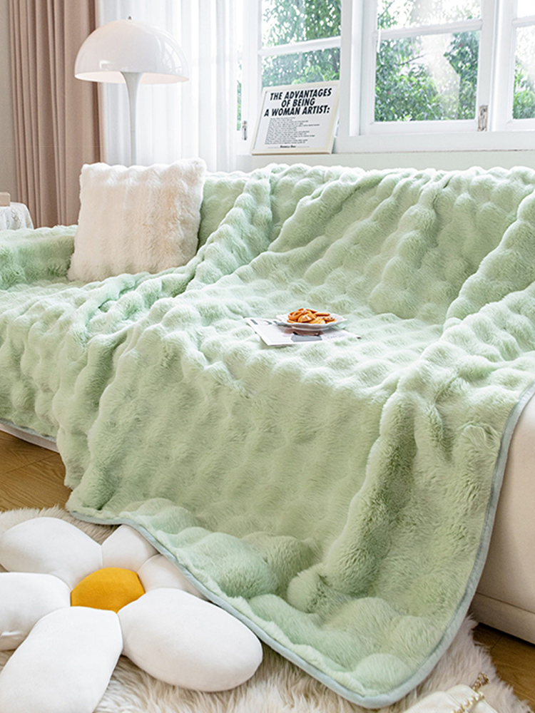 Cute Plush One Piece Sofa Cover