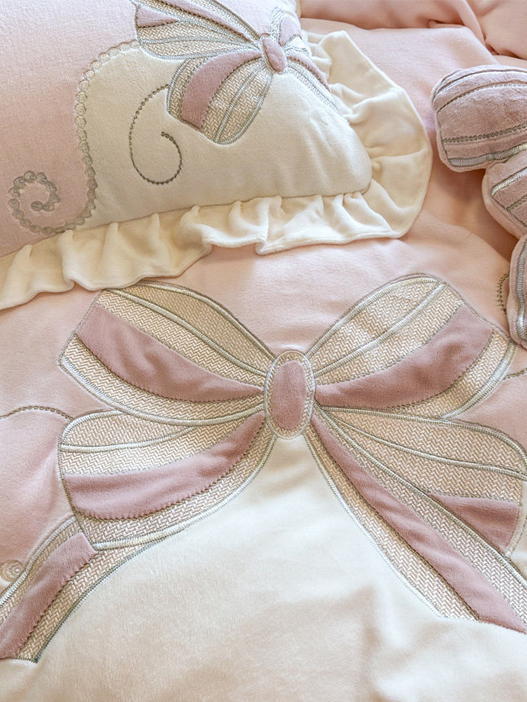 Romantic Princess Ultra Soft Plush Fleece Bedding Set Flat Sheet