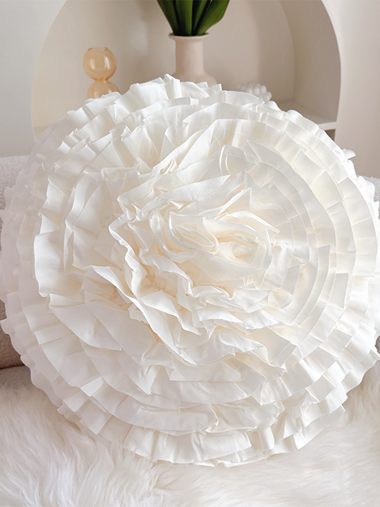 French Pink Velvet Decorative Pillow Cute Accent Cushion