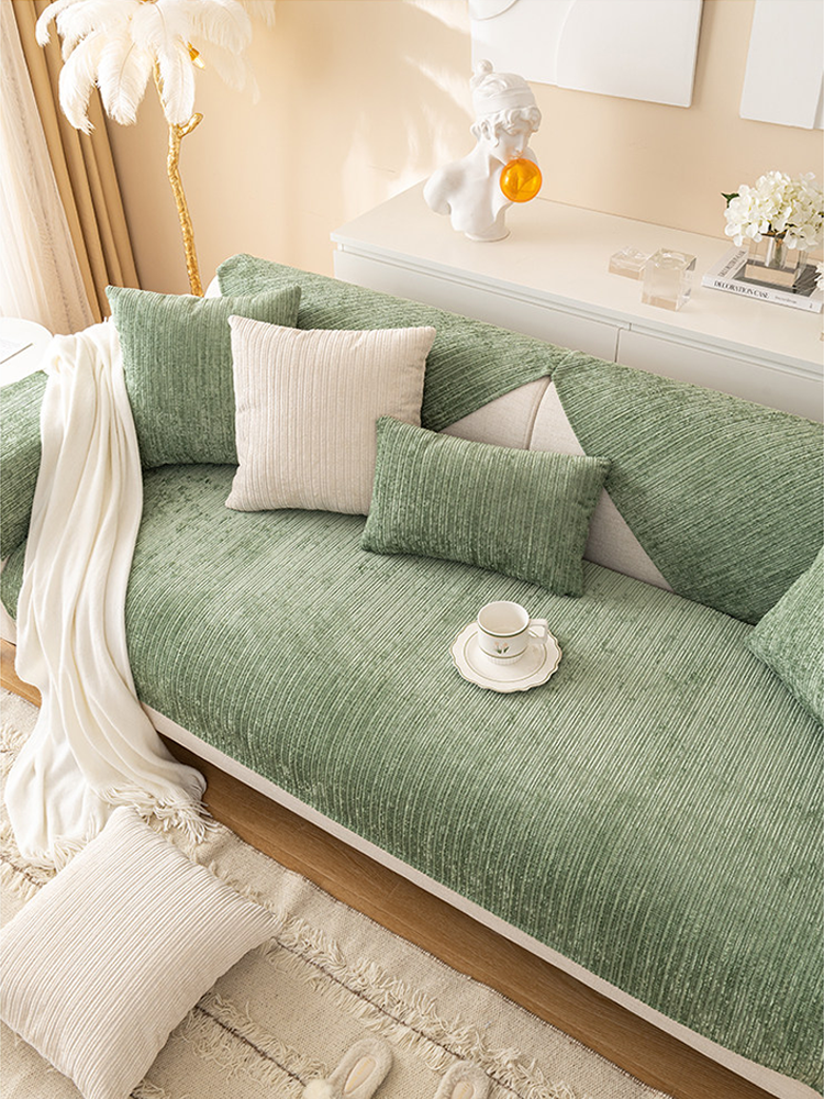 Solid Color Luxury Chenille Throw Pillow Cushion