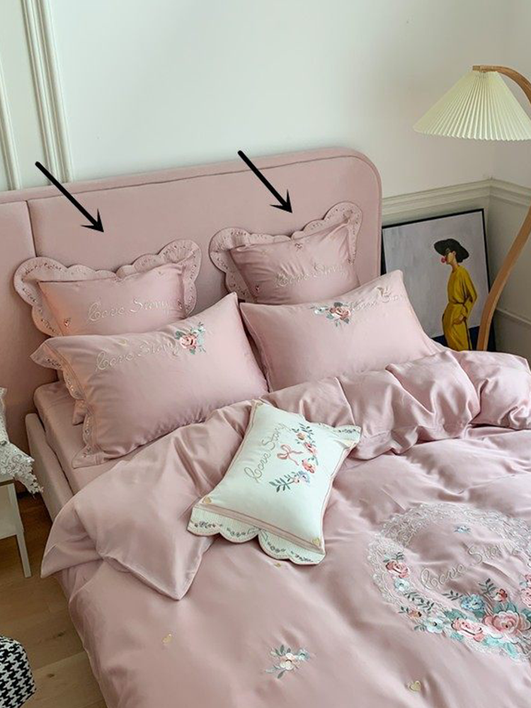 Long Staple Cotton Embroidered Throw Pillow Cushion