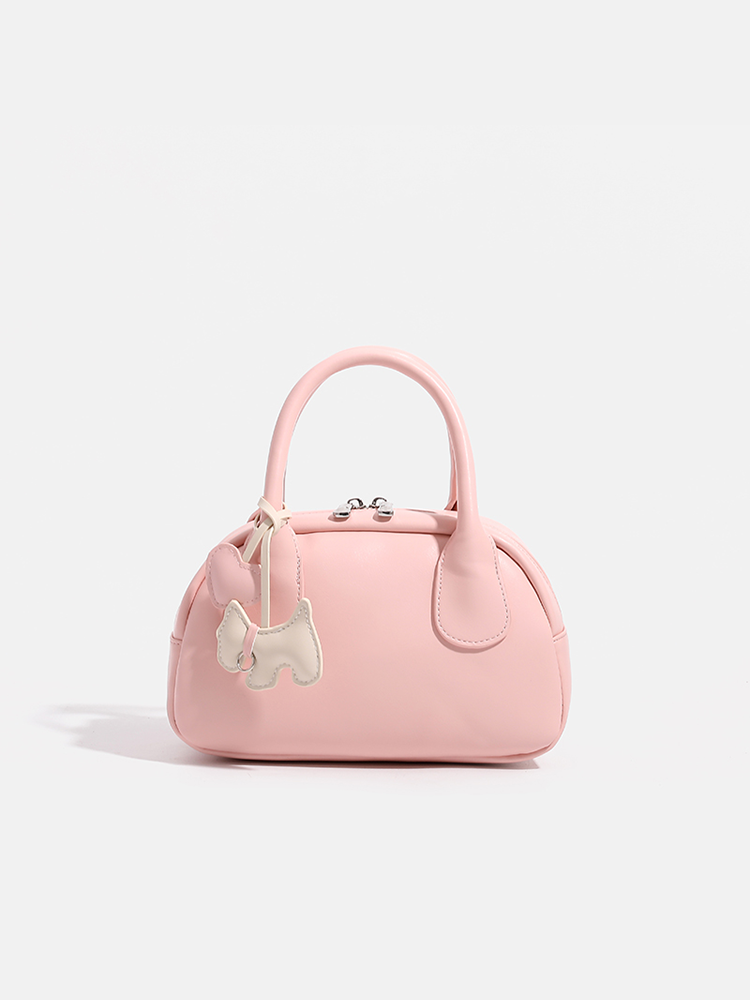 Leather Boston Baguette Bag