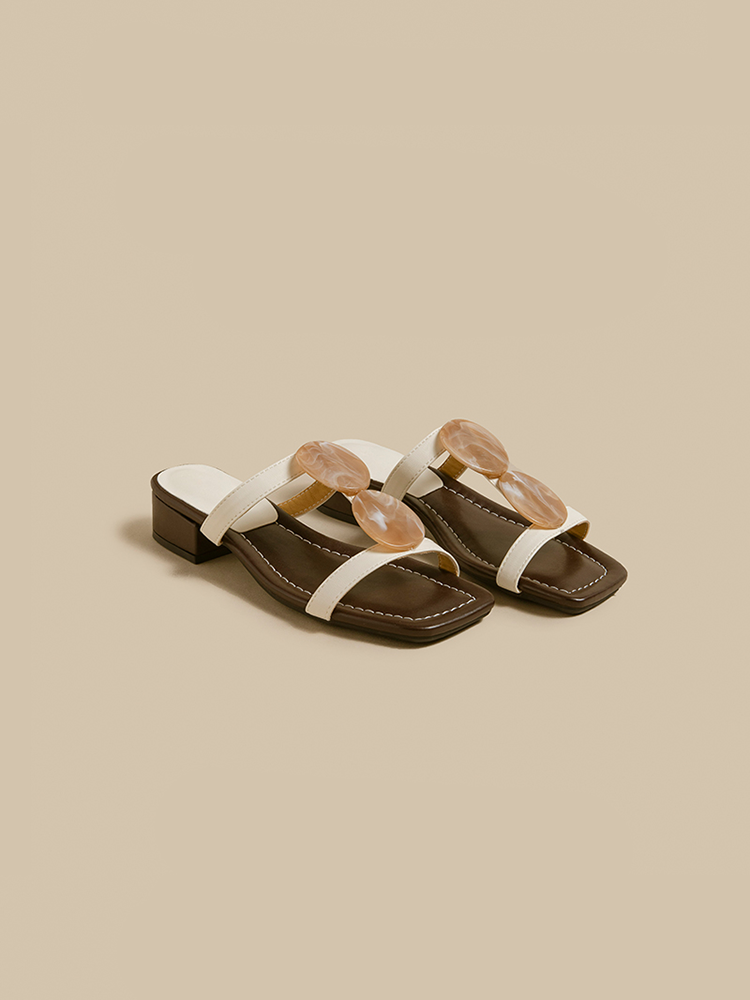 Lambskin Strappy Flat Sandals