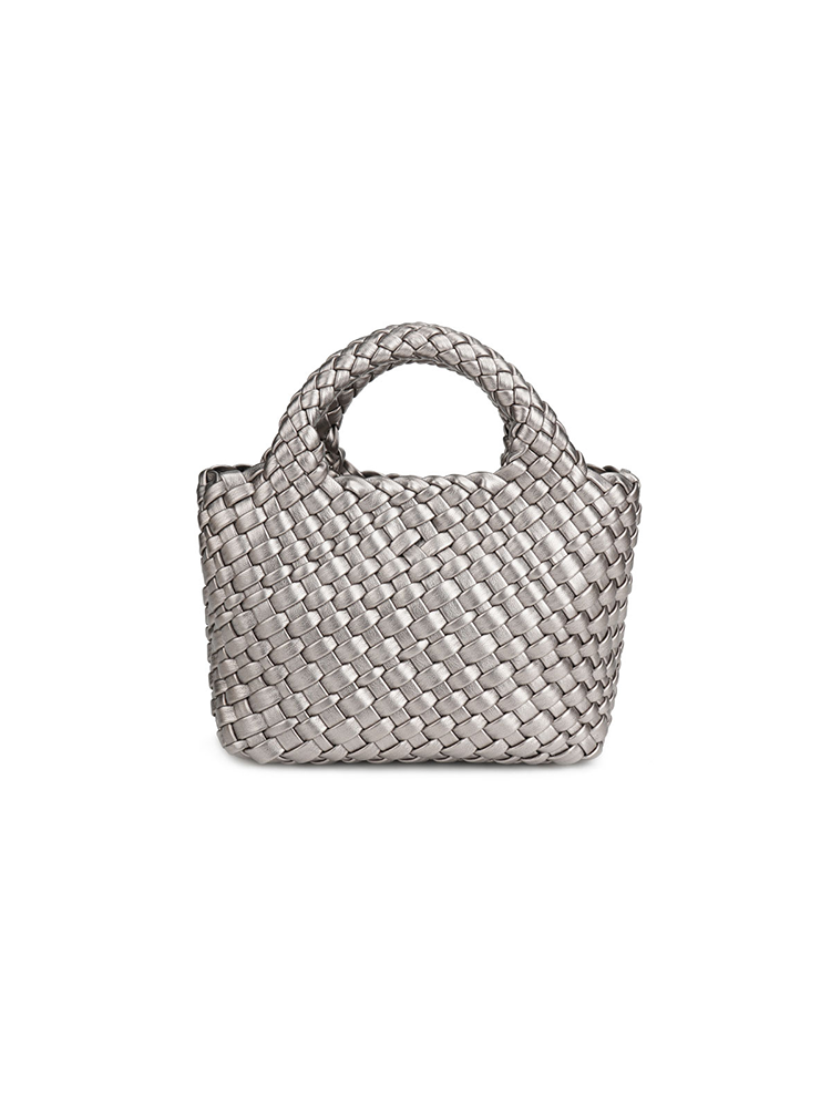 Leather Woven Bucket Bag