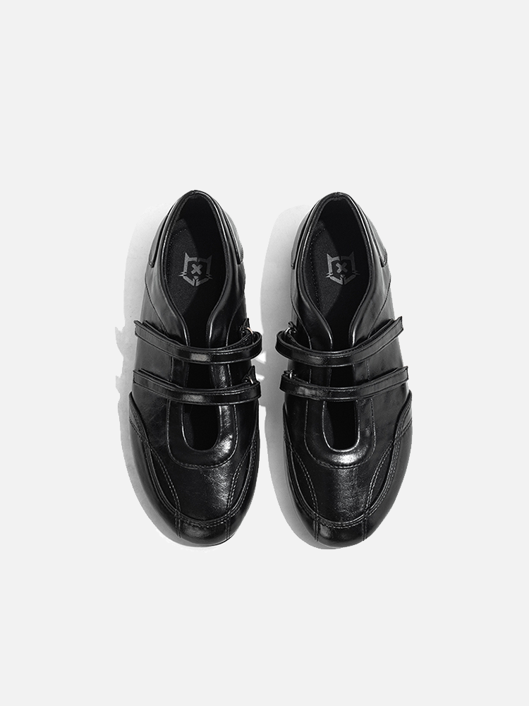 Hidden Wedge Leather Mary Jane Ballet Flats Vintage