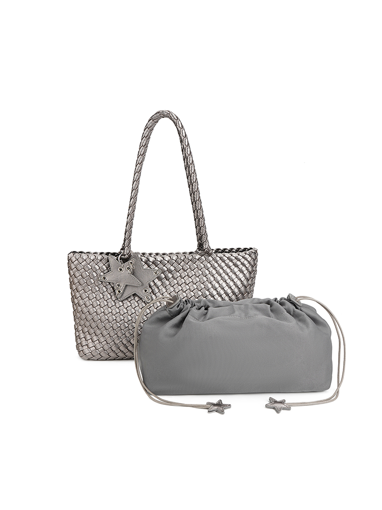 Woven Tote Shoulder Bag