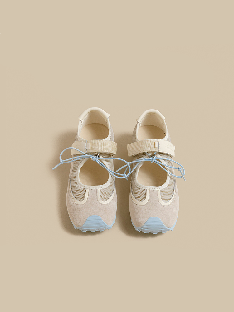 Leather Velcro Mary Jane Sneakers