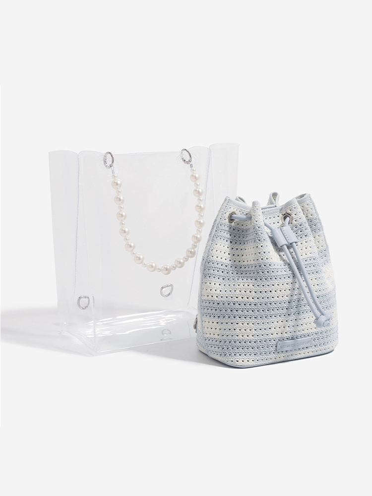 Hollow Woven Bucket Backpack