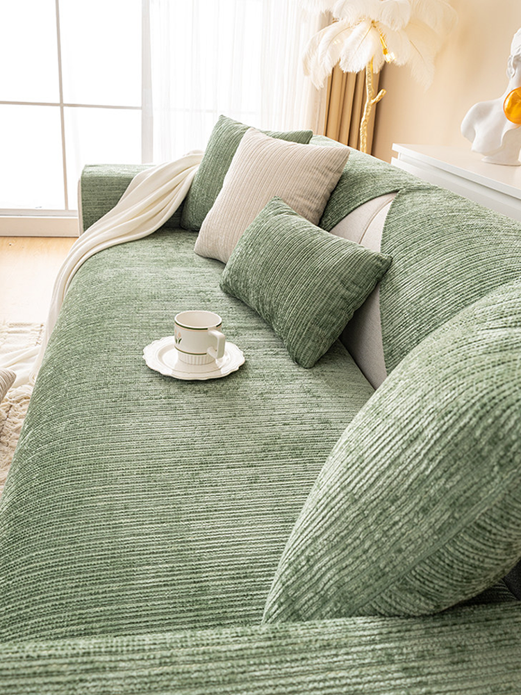 Solid Color Luxury Chenille Throw Pillow Cushion