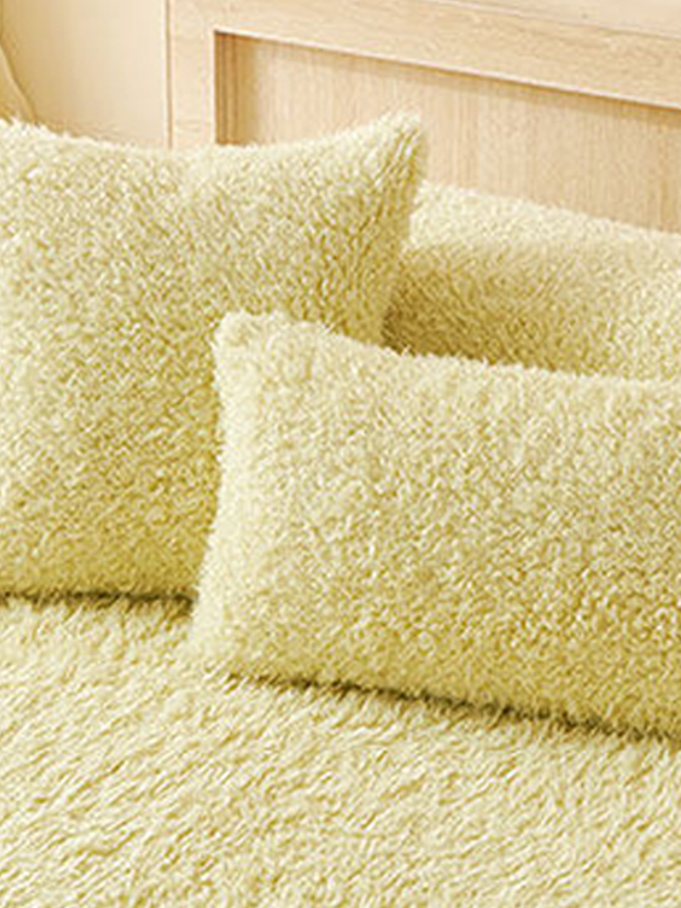 Soft Plush Thickened Throw Pillow Cover Non Shedding Fall Winter