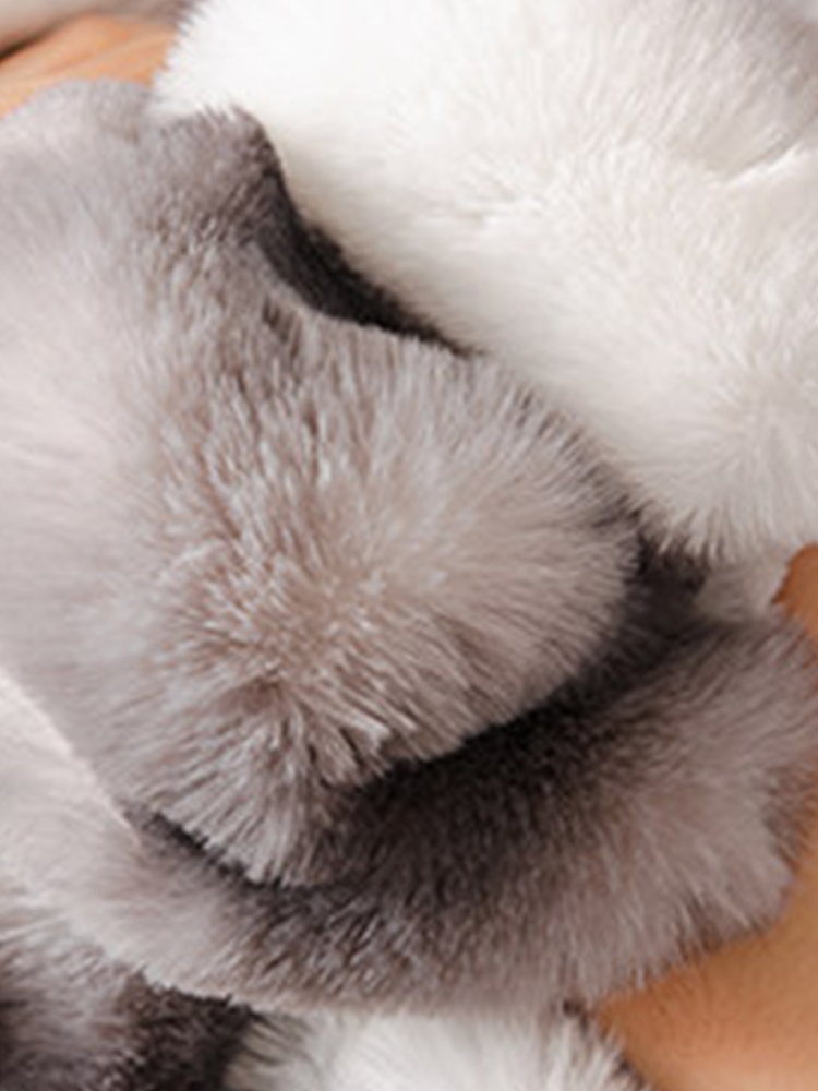 Winter Thickened Faux Rabbit Fur Sofa Cover Non Slip Non Shedding