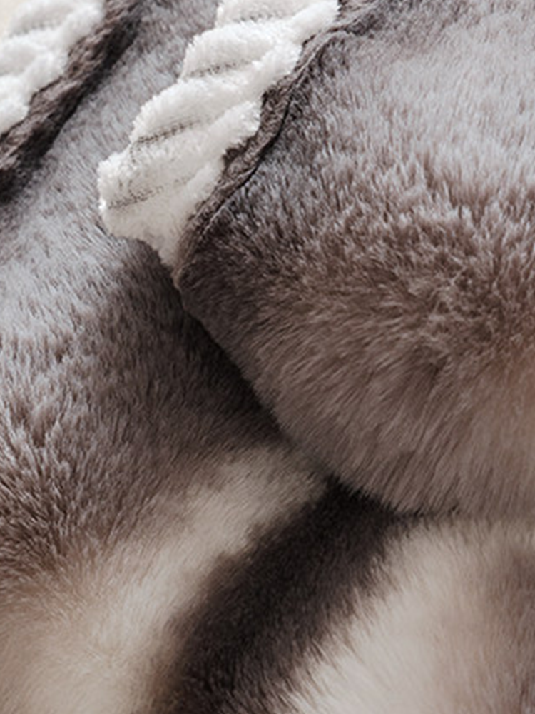 Winter Thickened Faux Rabbit Fur Sofa Cover Non Slip Non Shedding