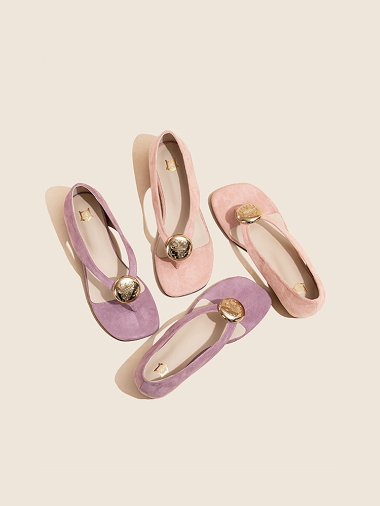 5cm Hidden Wedge French Flat Toe-Post Sandals