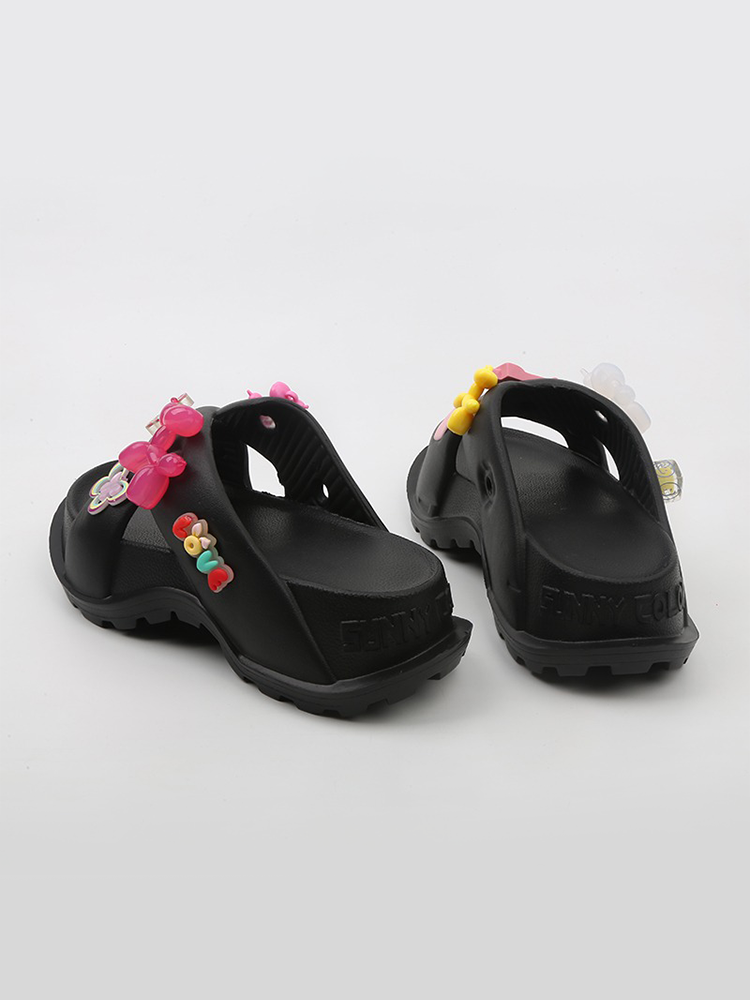 Candy Color Chunky Hole Slides – Soft & Sweet-Girl Style