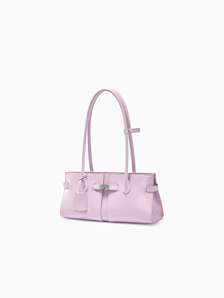 Leather Baguette Shoulder Bag