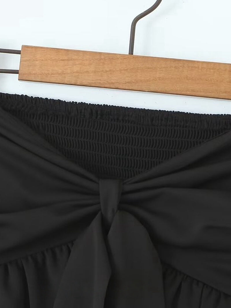 Tie Knot Strapless Crop Top