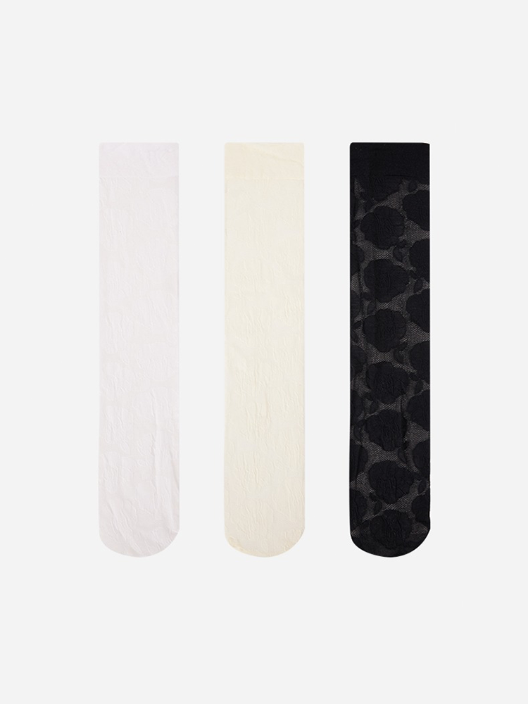 Embossed Retro Long Socks