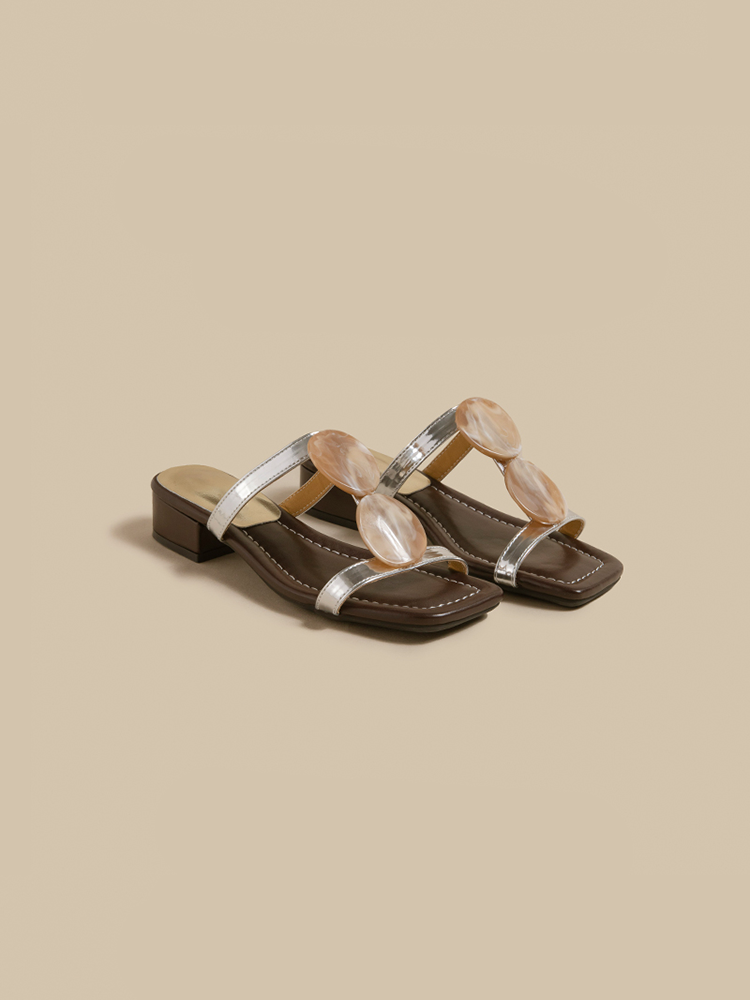 Lambskin Strappy Flat Sandals