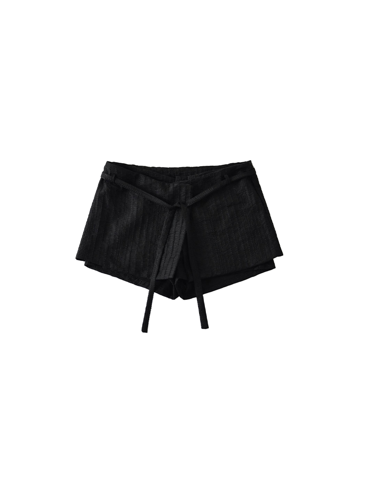 Vintage Low Waist Tweed Mini Skort