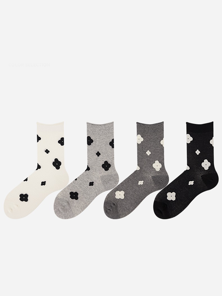 Floral Mesh Ruffle Socks Balletcore Summer Style