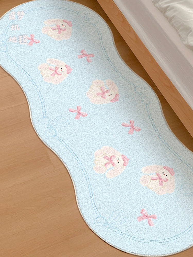 Cute Cartoon Bunny Long Soft Runner Rug