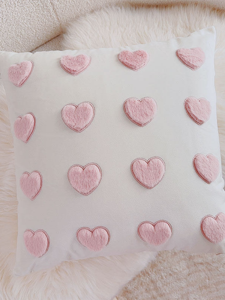 Velvet French Flower Decorative Pillow Cute Accent Cushion
