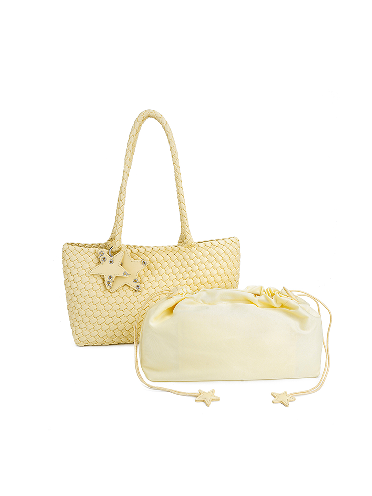 Woven Tote Shoulder Bag