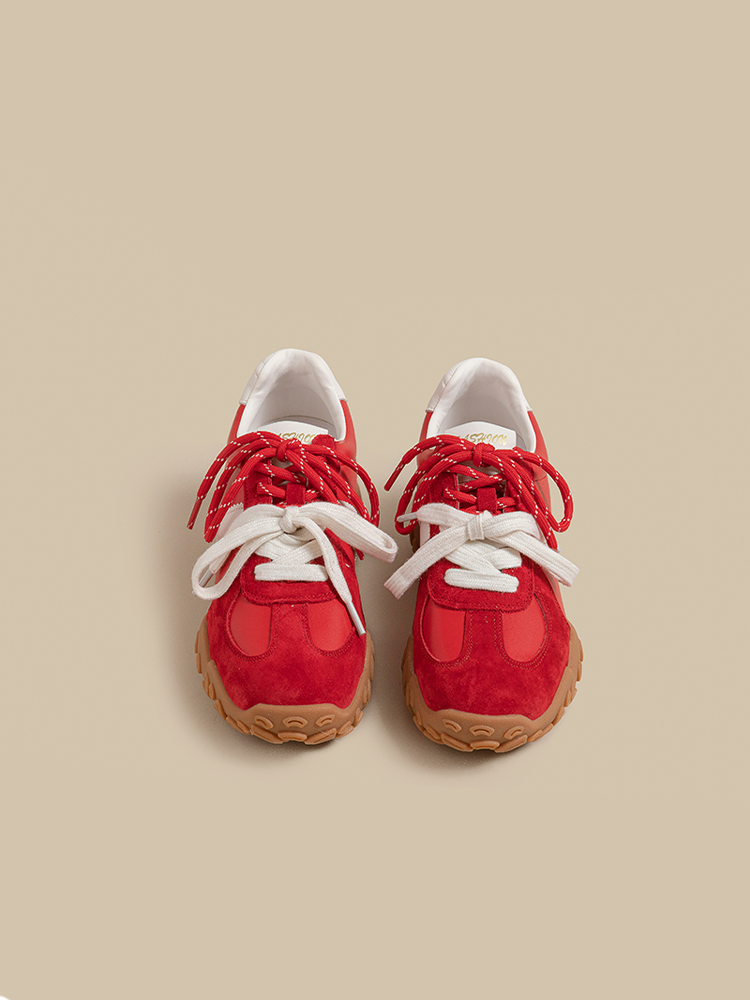 Leather Platform Trainer Sneakers