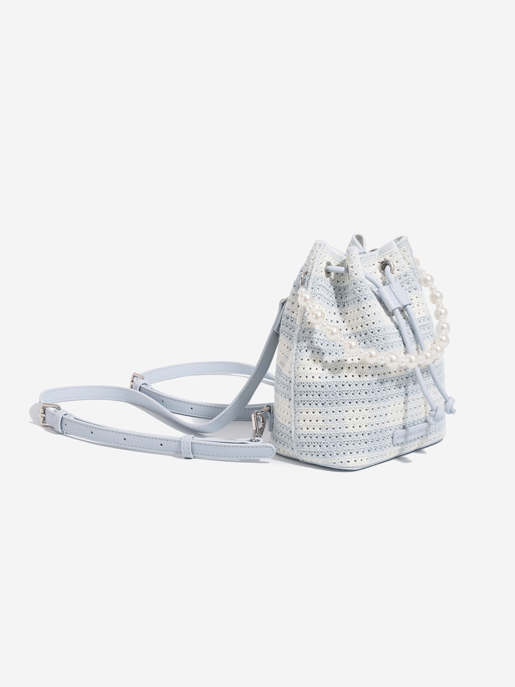 Hollow Woven Bucket Backpack