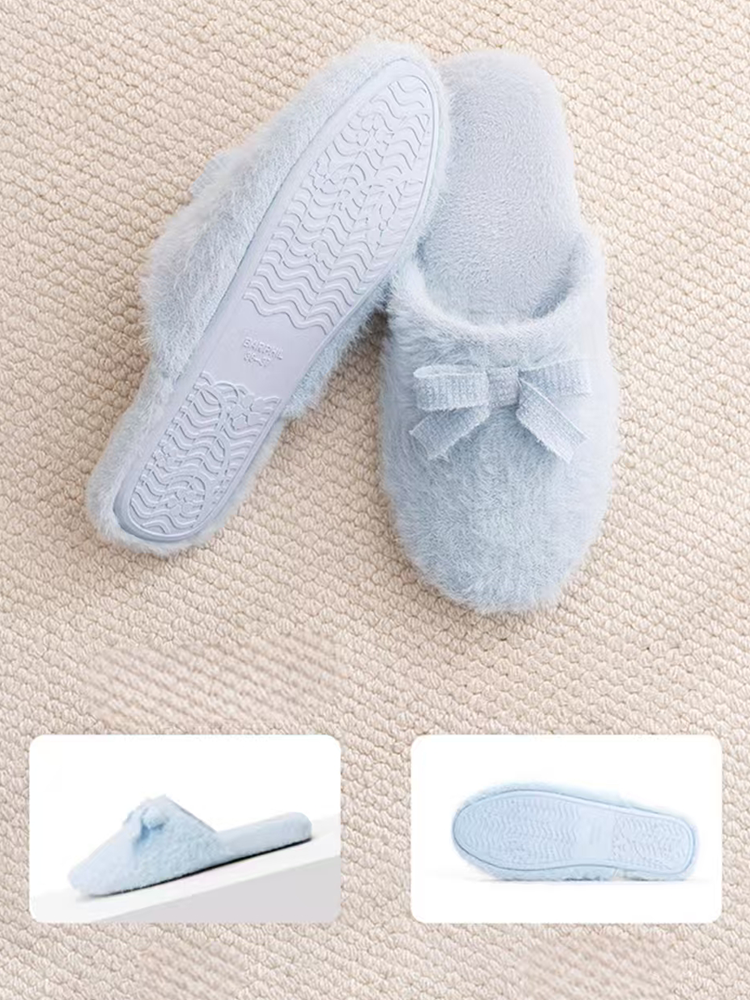 Winter Quiet Soft Sole Non Slip Closed-Toe House Slippers