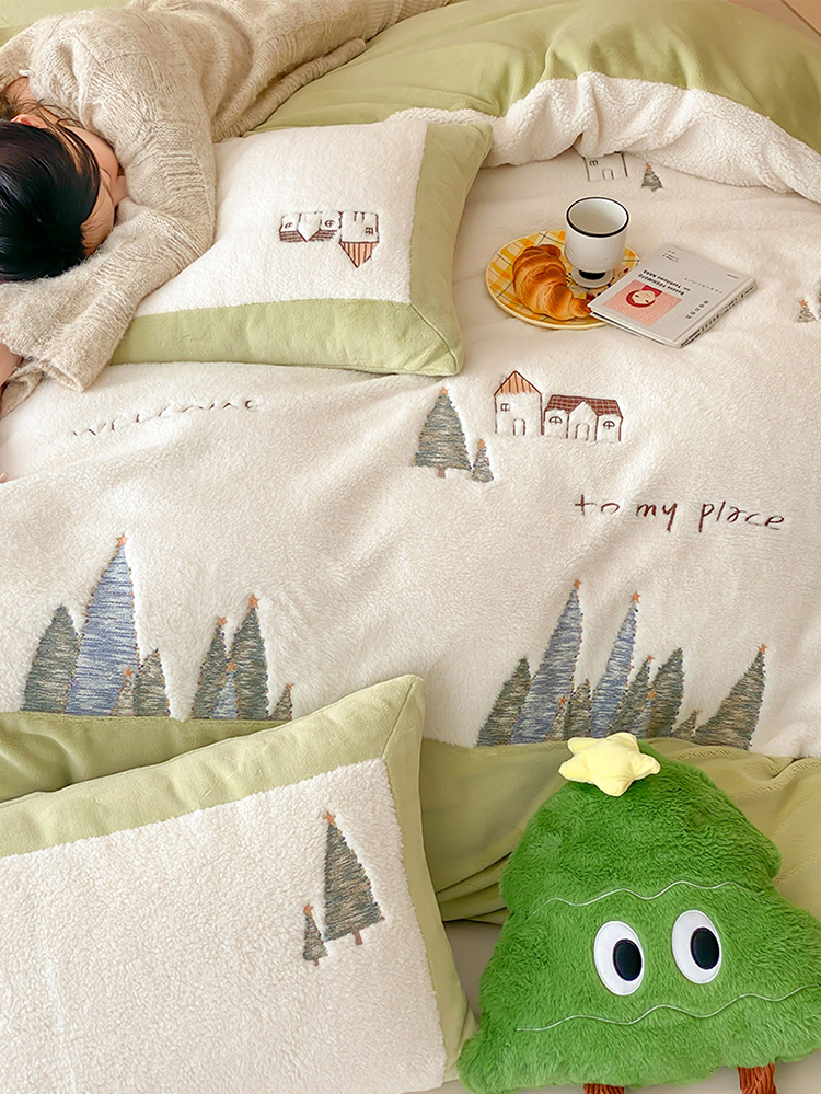 Romantic Princess Ultra Soft Plush Fleece Bedding Set Flat Sheet