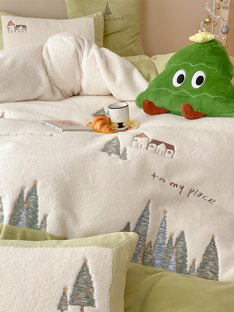 Romantic Princess Ultra Soft Plush Fleece Bedding Set Flat Sheet