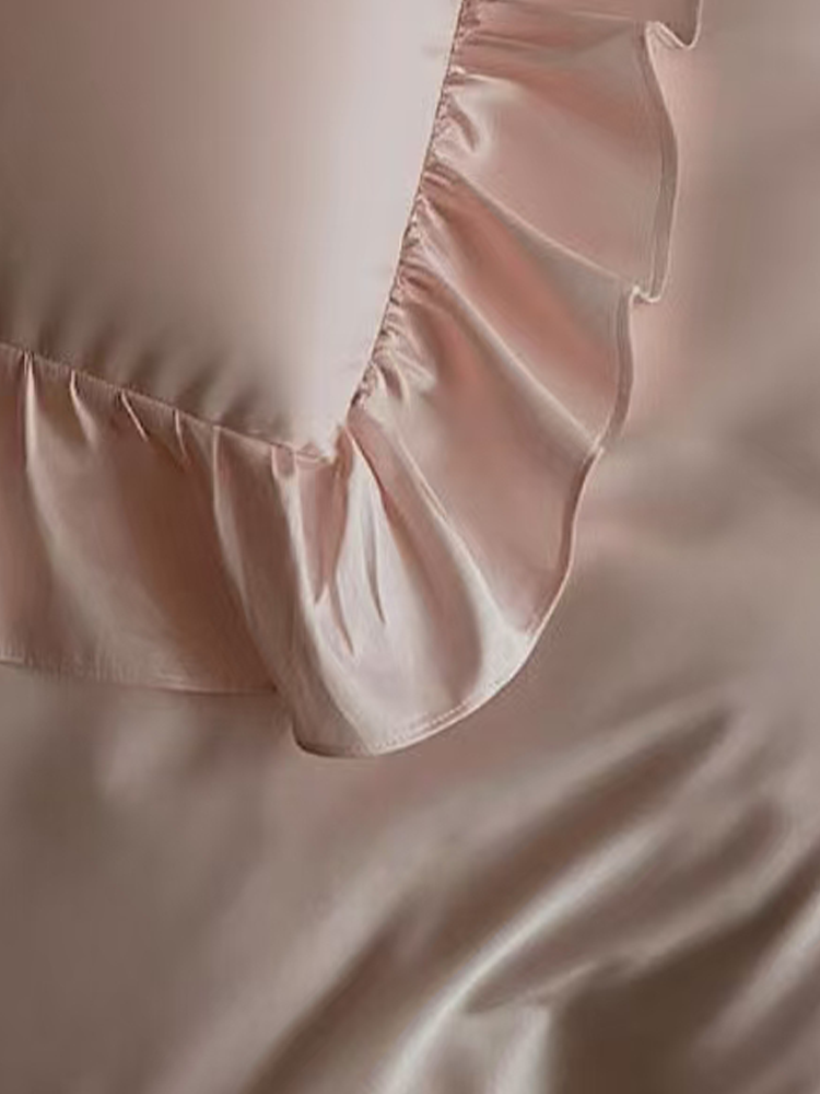 French Sweet Cotton Bedding Set Princess Flat Sheet