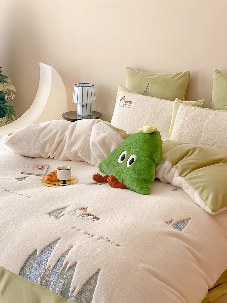 Romantic Princess Ultra Soft Plush Fleece Bedding Set Flat Sheet