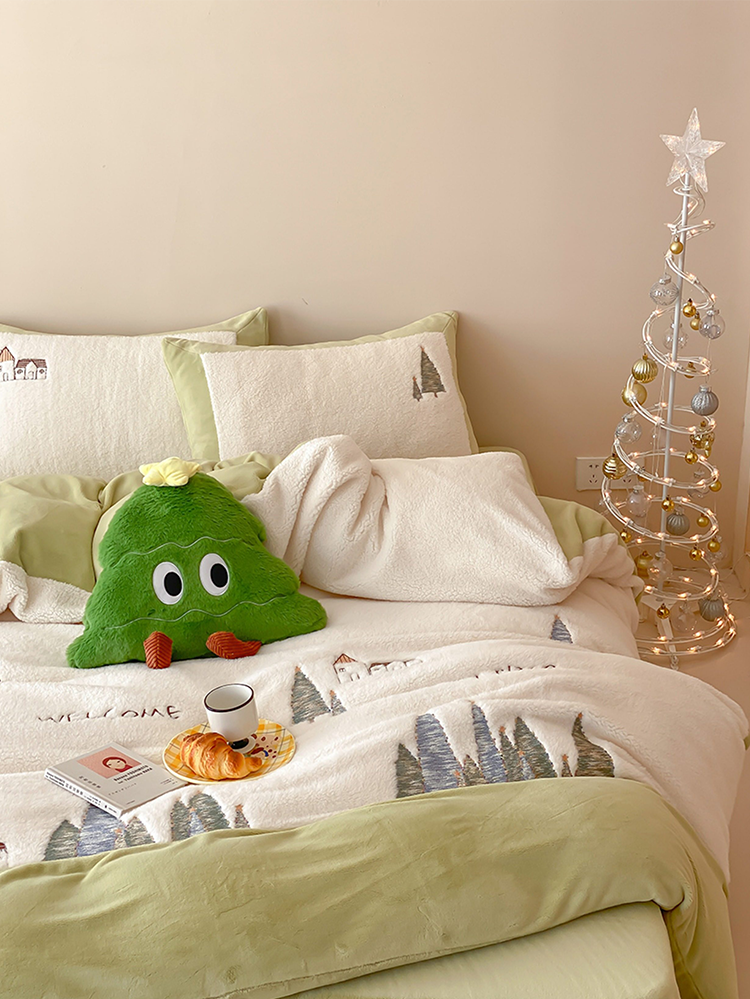 Romantic Princess Ultra Soft Plush Fleece Bedding Set Flat Sheet