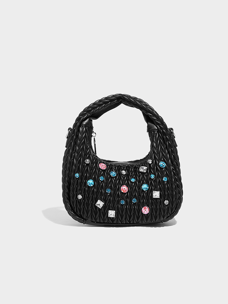 Leather Cloud Hobo Crossbody Bag