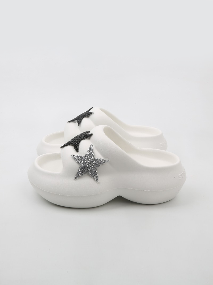 Star Platform Slide Sandals – Soft & Cushiony Beach Shoes
