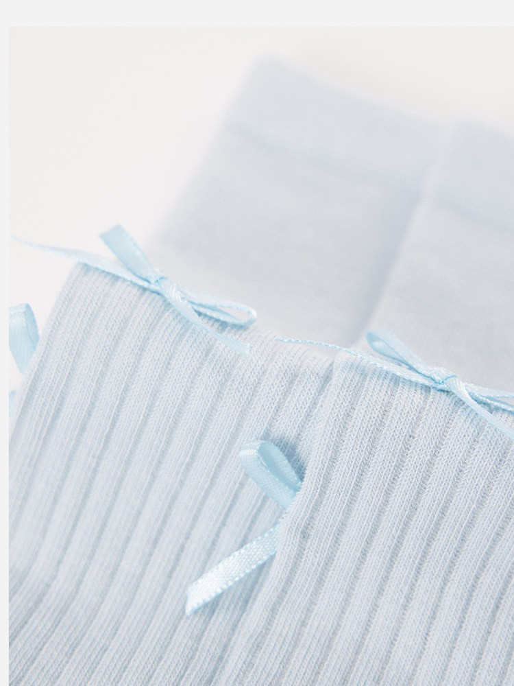 Ballet Bow Mesh Socks