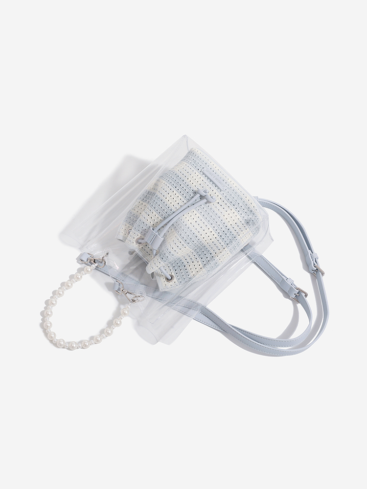 Hollow Woven Bucket Backpack