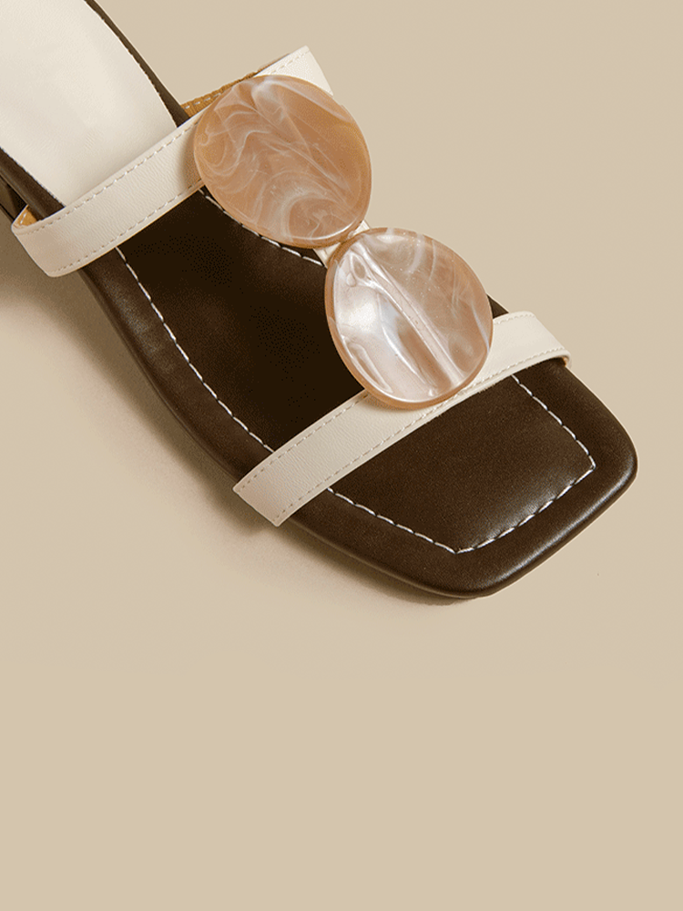 Lambskin Strappy Flat Sandals