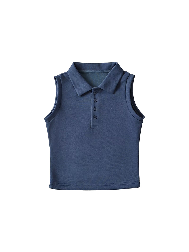 Tennis Pleated Skirt & Sleeveless Polo Top Set