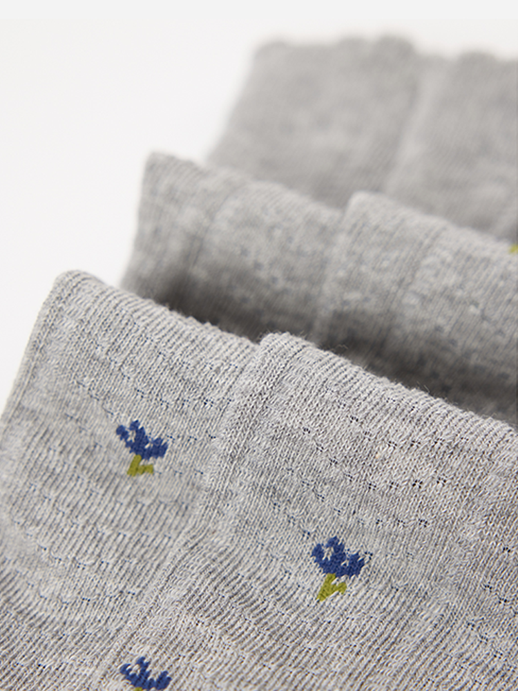 Lace Knit Floral Crew Socks – Soft & Vintage Sweet Style