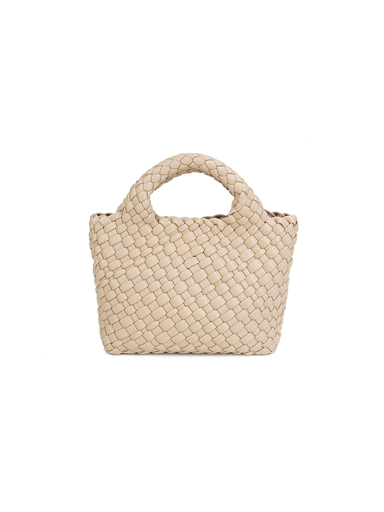 Leather Woven Bucket Bag