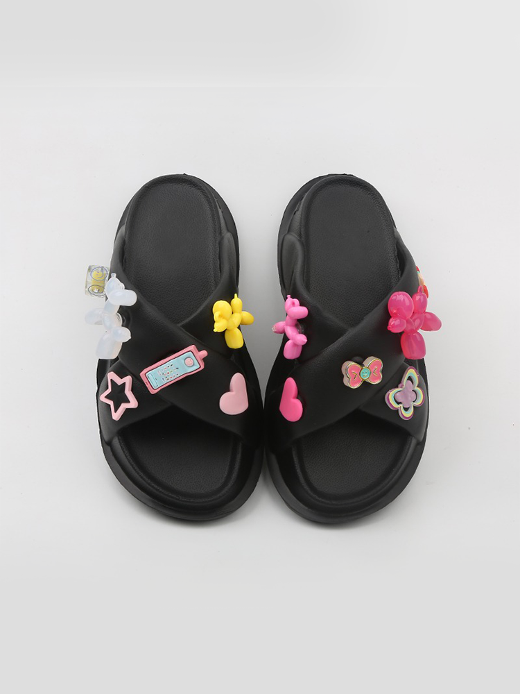 Candy Color Chunky Hole Slides – Soft & Sweet-Girl Style