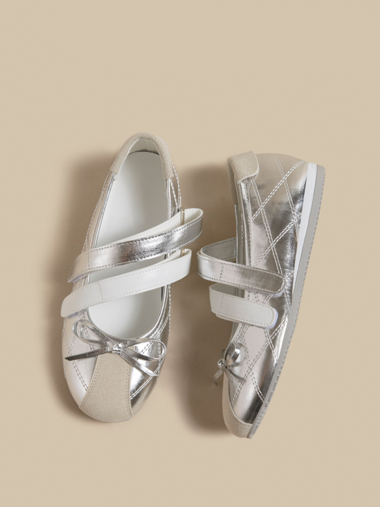 Velcro Lift Bow Mary Jane Sneakers