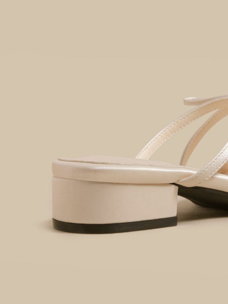 Bow Rhinestone Block Heel Sandals