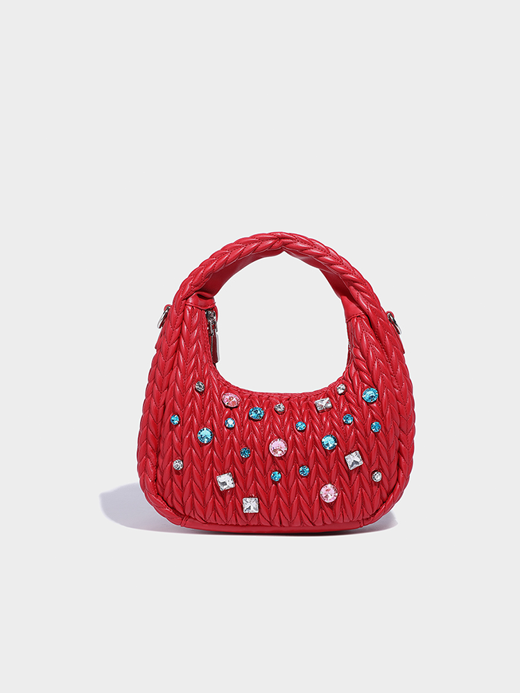 Leather Cloud Hobo Crossbody Bag