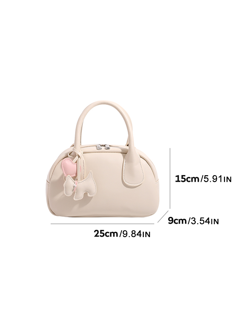 Leather Boston Baguette Bag