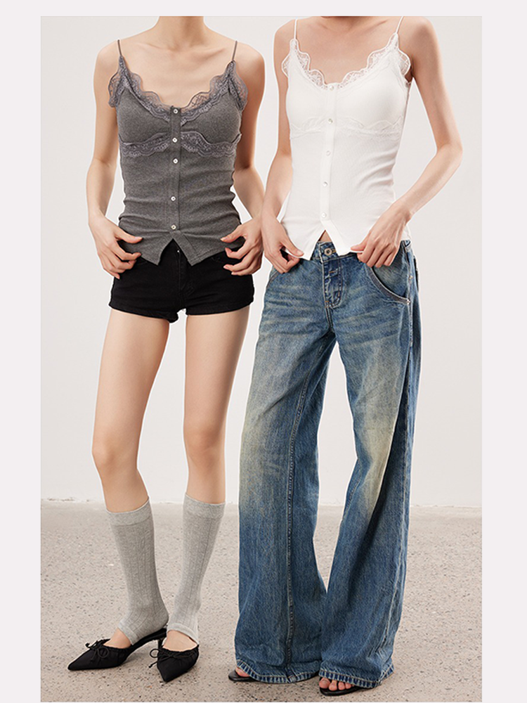 Lace Trim Padded Strap Tank Top – Sweet & Sexy