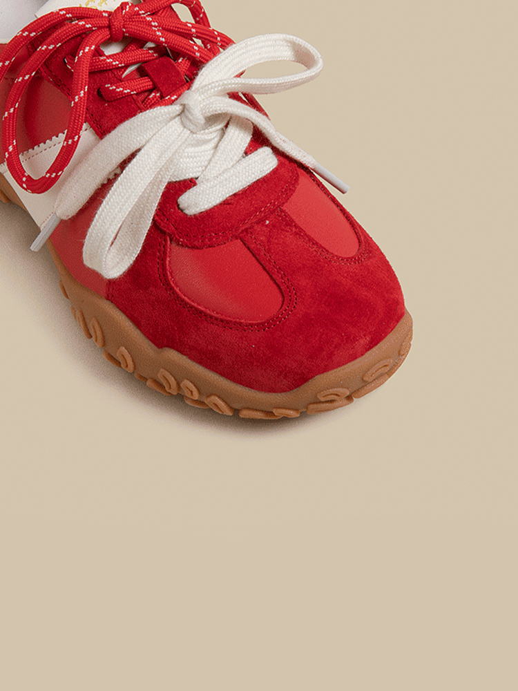 Leather Platform Trainer Sneakers